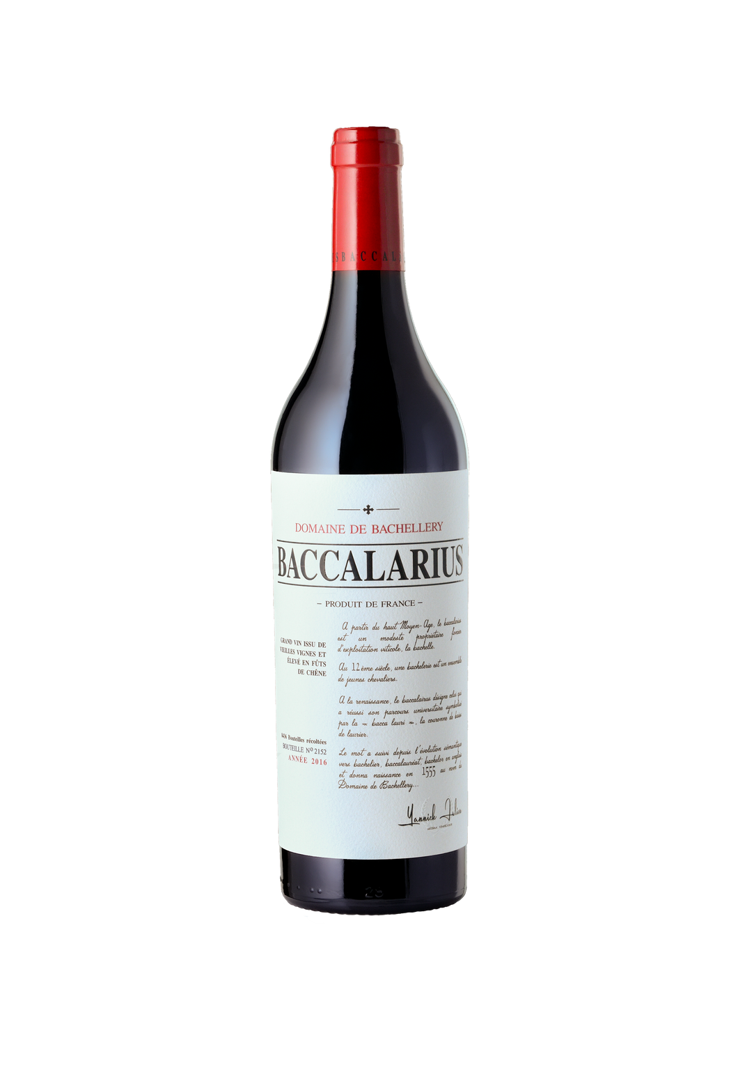 Wijnfles Baccalarius rouge Bachellery